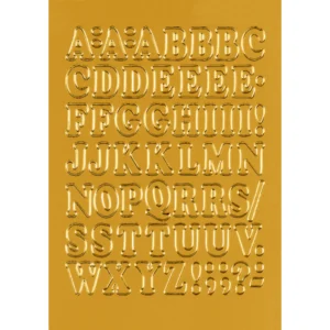 Herma etikett bokstäver A-Z 12mm guld