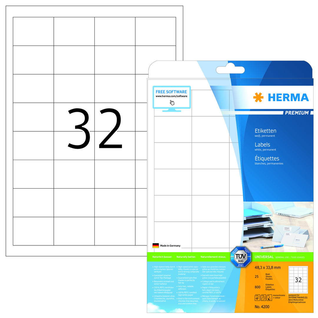 Herma etikett Premium 48,3x33,8 (800) - Bild 2