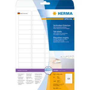 Herma etikett avtagbar 45,7x16,9 (1600)