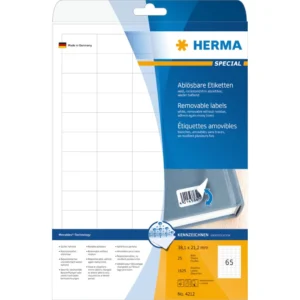 Herma etikett avtagbar 38,1x21,2 (1625)
