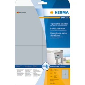 Herma etikett film extra tålig 105x148 silver (100)