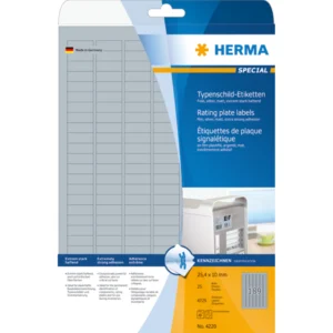 Herma etikett film extra tålig 25,4x10 silver (4725)