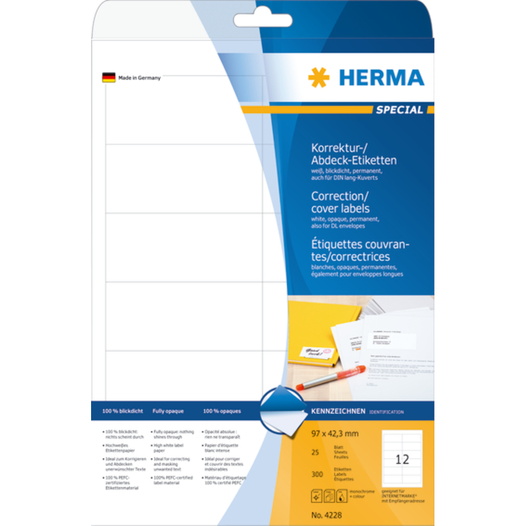 Herma etikett täckande 96,5x42,3 (300)