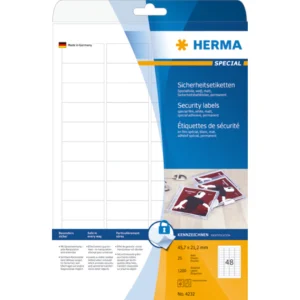 Herma etikett film plombering 45,7x21,2 (1200)