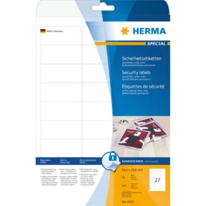 Herma etikett film plombering 63,5x29,6 (675)