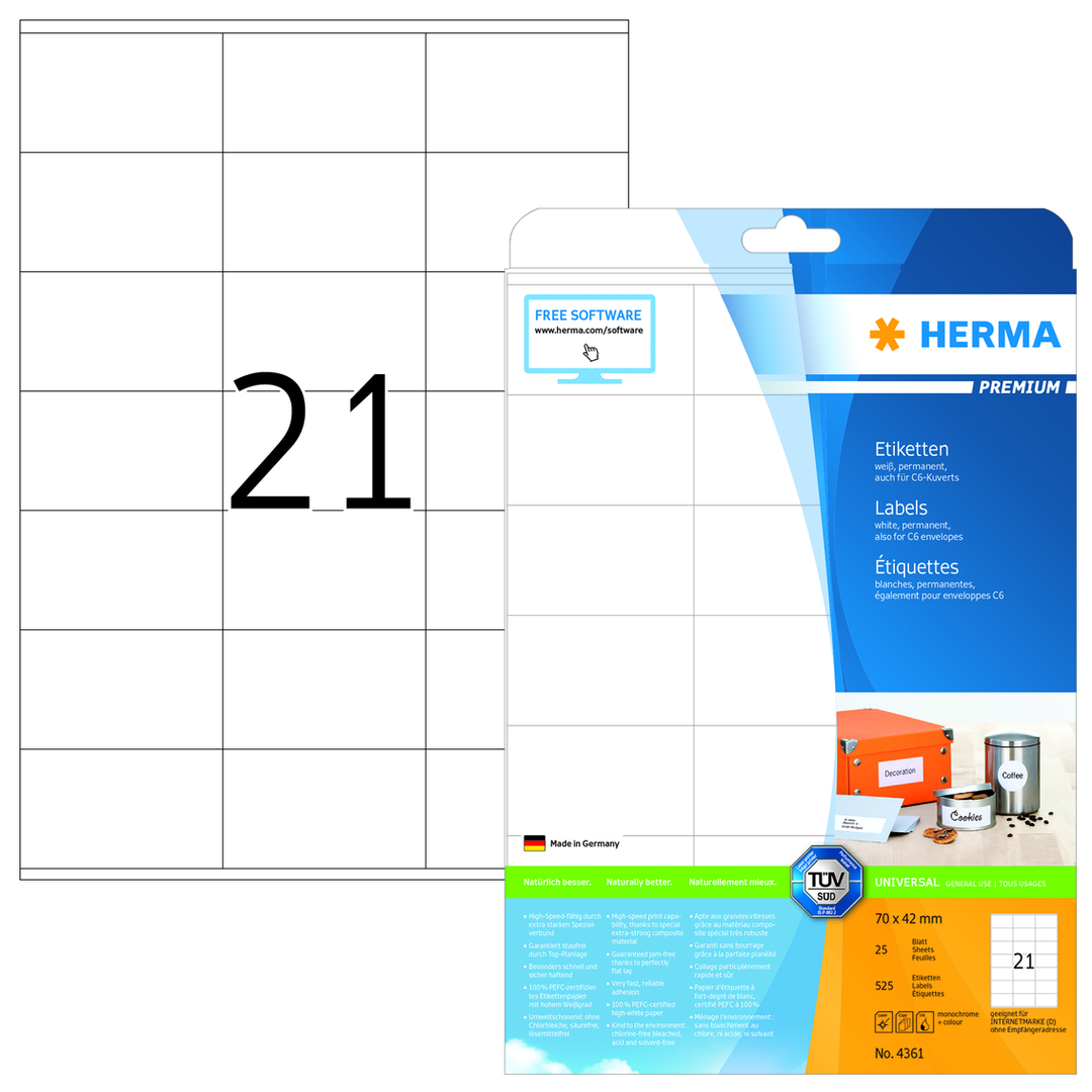 Herma etikett Premium 70x42 (525) - Bild 2