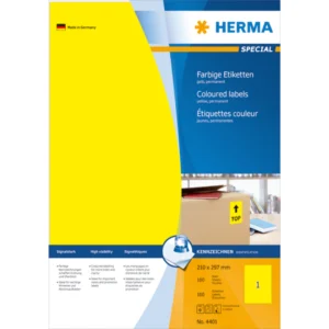 Herma etikett Special 210x297 gul (100)