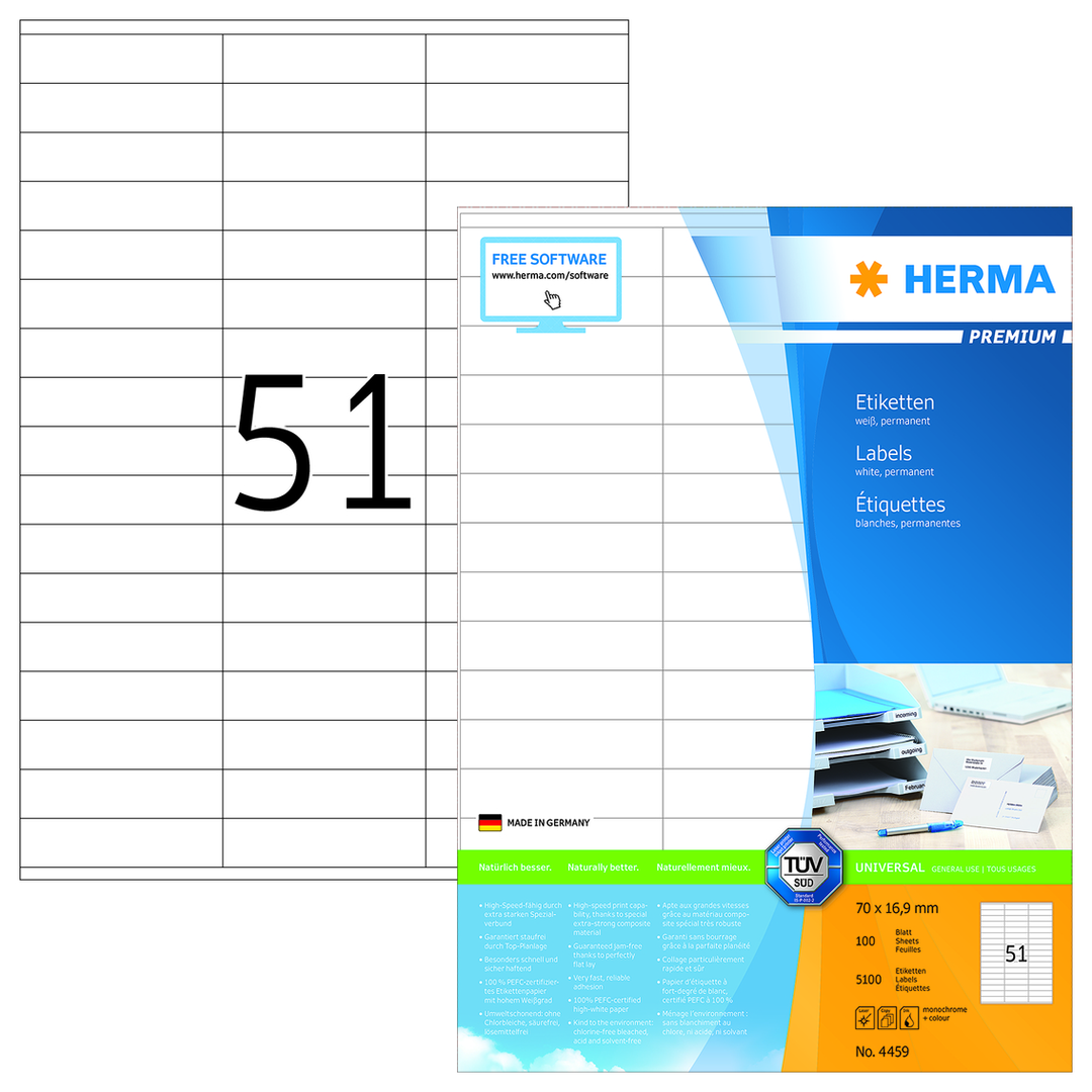 Herma etikett Premium 70x16,9 (5100) - Bild 2