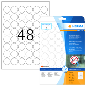 Herma etikett avtagbar vädertålig ø30 (960)