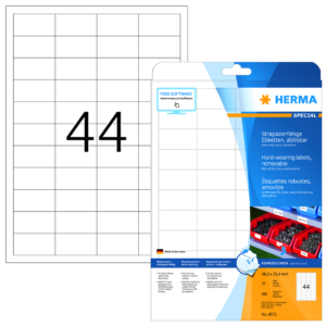 Herma etikett avtagbar vädertålig 48,3x25,4 (880)