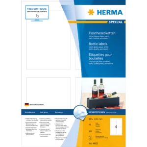 Herma Bottle label inkjet Glossy A4 40 90x120