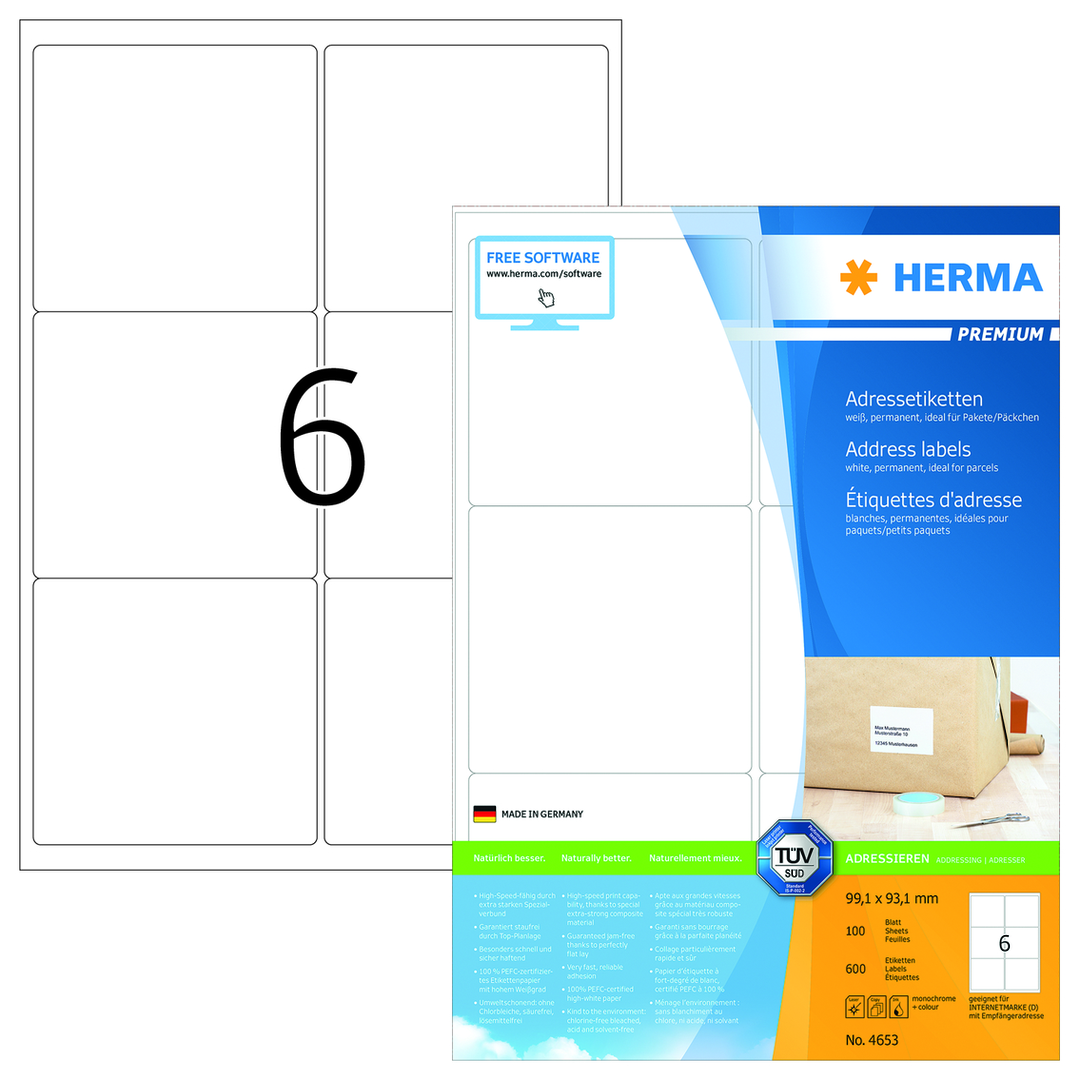 Herma etikett Premium 99,1x93,1 (600) - Bild 2