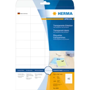 Herma etikett film 52,5x29,7 transp matt (1000)