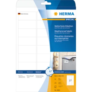 Herma etikett extra vädertålig 63,5x29,6 (270)