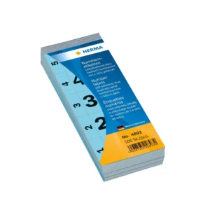 Number blocks two-part label blue