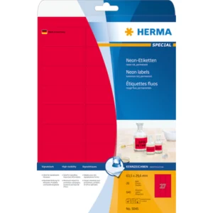 Herma etikett Special 63,5x29,6 neon röd (540)