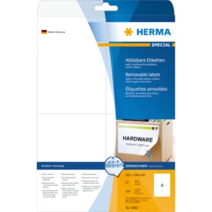 Herma etikett avtagbar 105x148 (100)