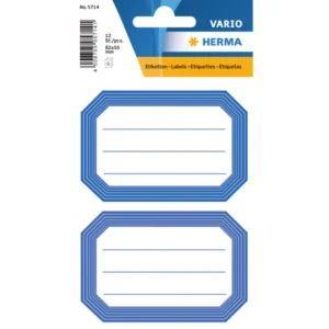 Herma stickers Vario skolbok blå ram (6)
