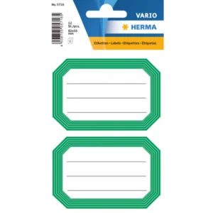 Herma stickers Vario skolbok grön ram (6)