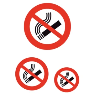 Herma etikett ''No smoking'' rökförbud (3)