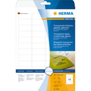 Herma etikett film 45,7x21,2 transp glossy (1200)