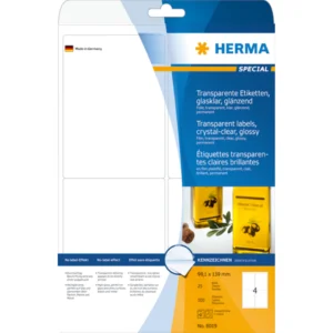 Herma etikett film 99,1x139 transp glossy (100)