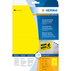 Herma etikett film extra tålig 105X148 gul (100)
