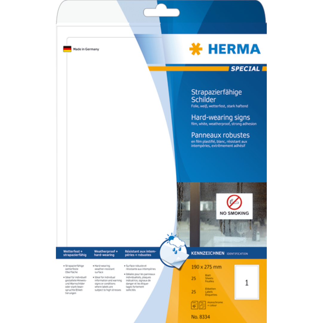 Herma etikett film extra tålig 190x275 matt (25)