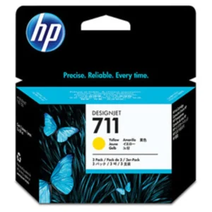 HP 711 yellow ink cartridge, 29 ml (3pack)