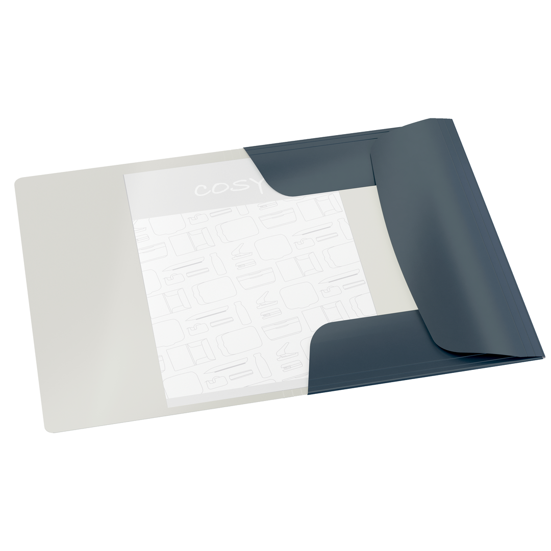 3-klaffmapp Leitz Cosy A4 kartong Grå - Bild 3