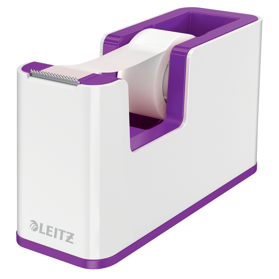 Tejpdispenser m tejp WOW vit/lila