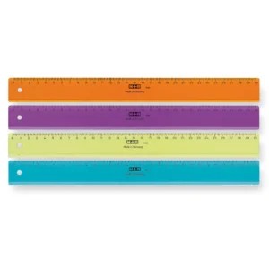 Linjal 30 cm sorterade färger
