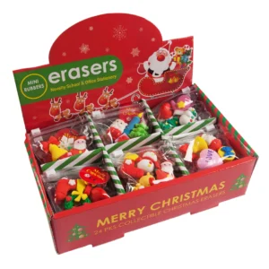 Radergummi  julmotiv 4/set