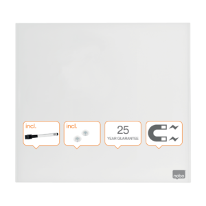 Glastavla Diamond Nobo 30x30 cm vit