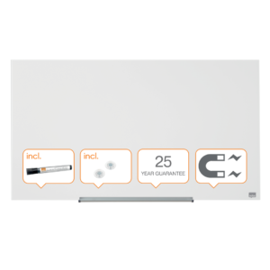 Glastavla Diamond Nobo widescreen 45'' vit