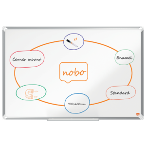 Whiteboard Premium Plus Emalj 90x60 cm