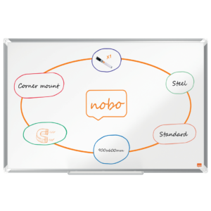 Whiteboard Premium Plus Stål 90x60cm