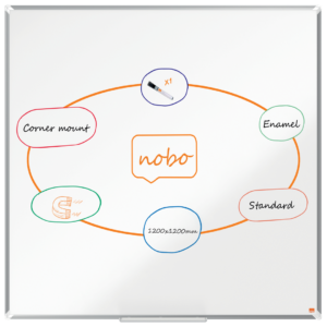 Whiteboard Premium Plus Stål 120x120 cm