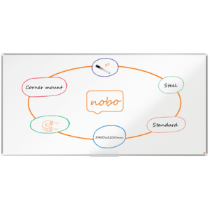 Whiteboard Premium Plus Stål 240x120 cm
