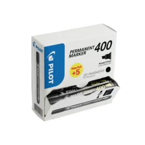 Marker Permanent 400 snedskuren spets Value Pack svart (20)