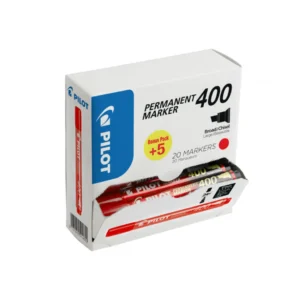 Marker Permanent 400 snedskuren spets Value Pack röd (20)