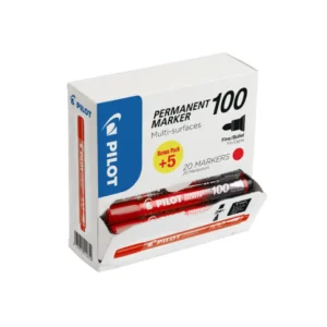 Marker Permanent 100 konisk Value Pack röd (20)