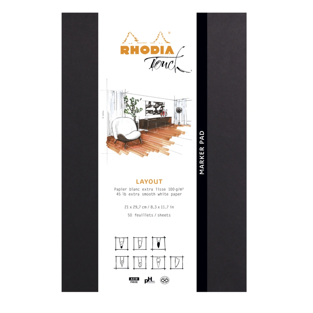 Rhodia Marker pad A4+ 50sh blank 100g - Bild 3