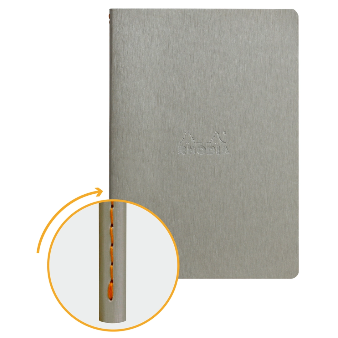 Rhodiarama Sewn spine Silver A5 dot