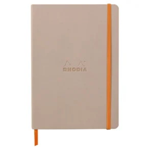 Rhodiarama soft A5 rose smoke ruled ivory