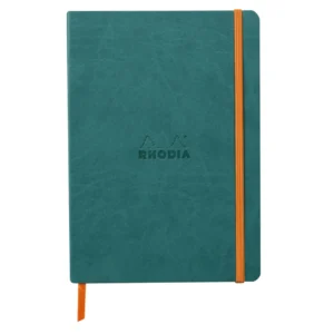 Rhodiarama soft A5 peacock ruled ivory