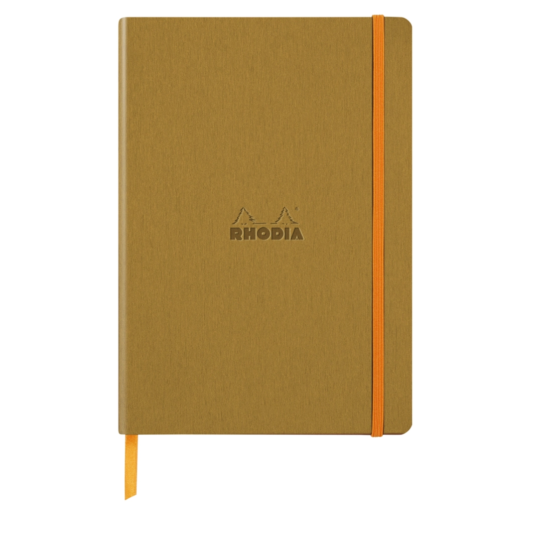 Rhodiarama soft A5 gold ruled ivory
