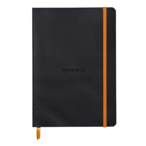 Rhodiarama soft A5 black ruled ivory