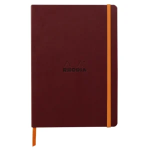 Rhodiarama soft A5 burgundy dot ivory