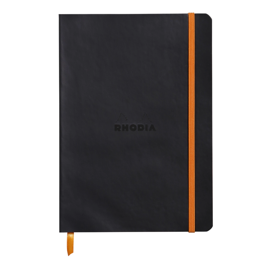 Rhodiarama soft A5 black dot ivory